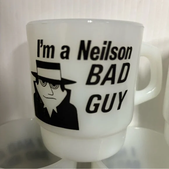 Set of 5 vintage Anchor Hocking Fire King advertising mugs - Picture 2 of 10